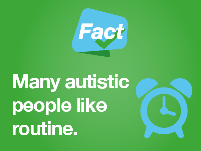 Many autistic people like routine